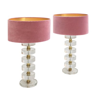 Mid Century Italian Modern Style, Italian Murano Glass Table Lamps
