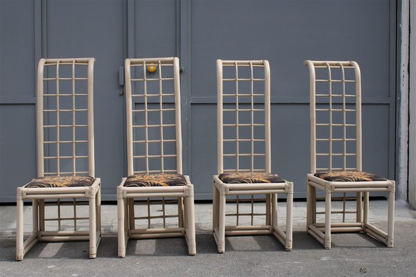 White cheap bamboo chairs