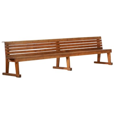 Large Solid Oak French Church Benches 1960s Set of 2