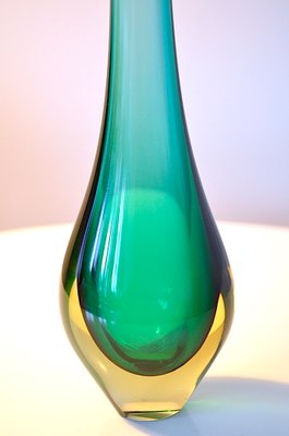 Italian Green Murano Glass Vase by Flavio Poli for Seguso