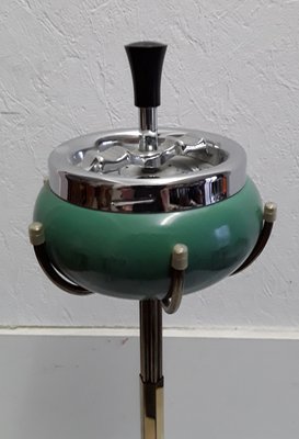 Roulette Aschenbecher aus Messing, grünem Metall & Chrom, 1960er bei Pamono  kaufen