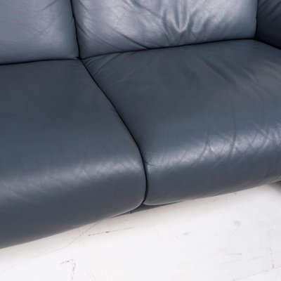 Ergoline Blue Leather Sofa By Willi, Marsala Leather Sofa Macys