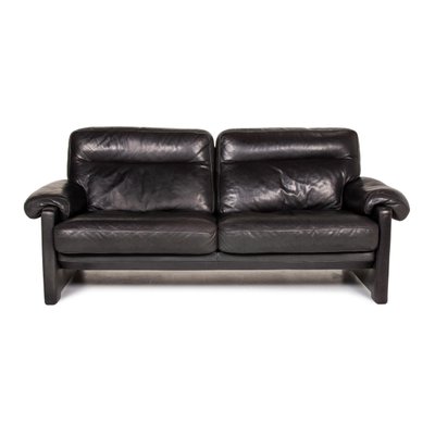 De Sede Ds 70 Dark Green Leather Sofa, Graphite Leather Sofa