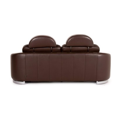 Dark Brown Leather Sofa By Ewald, Schillig Leather Furniture