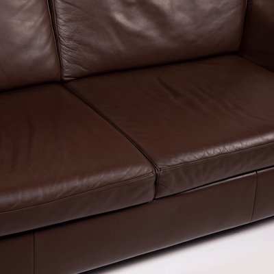 Dark Brown Leather Sofa Set By Ewald, Leather Sofa Set For Living Room