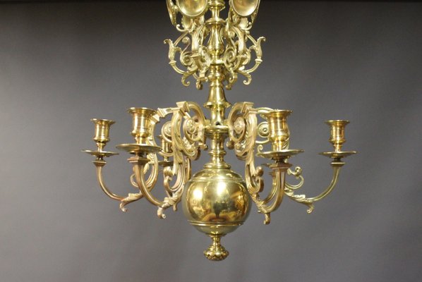 Antique Brass Church Chandelier 1850s, Are Brass Chandeliers Worth Anything