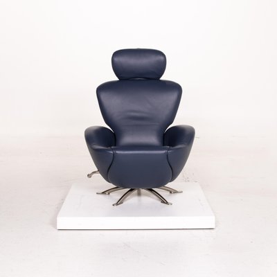 Dodo Cassina Dodo Dark Blue Leather Armchair For Sale At Pamono