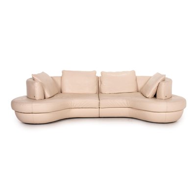 Natuzzi Cream Leather Corner Sofa For, Leather Couch Natuzzi