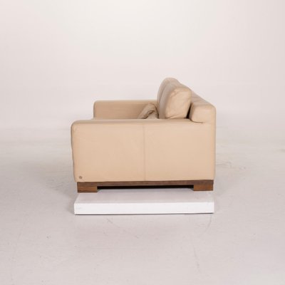 Natuzzi 2085 Beige Leather Sofa For, Beige Leather Chair