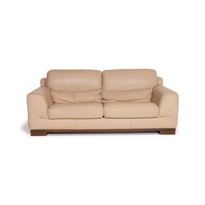 Natuzzi 2085 Beige Leather Sofa For, Beige Leather Sofa Bed