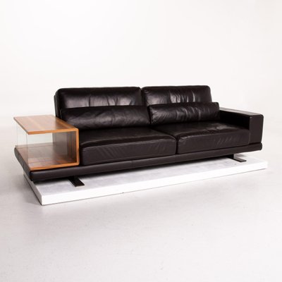 Dark Brown Leather Sofa By Rolf Benz, Dark Leather Sofa