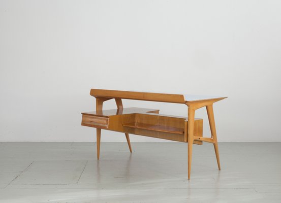 Italian Maple Desk with Bookshelf from Canturina del Mobile 1950s for sale at Pamono