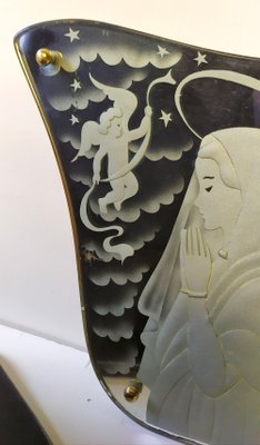 Mirror With Madonna Angel Design By Luigi Brusotti For Fontana Arte 1940s For Sale At Pamono
