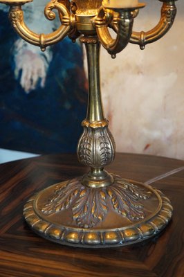 Antique French Bronze Table Lamp Circa, Antique Cast Bronze Table Lamp