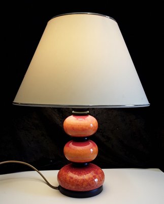 Vintage Orange Ceramic Table Lamp With, Cream Ceramic Table Lamp