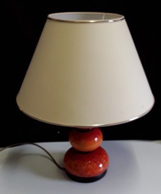 Vintage Orange Ceramic Table Lamp With, Vintage Black Ceramic Table Lamps