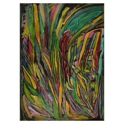 Tableau Abstrait Moderne Signé Ivy Lysdal - Acrylique Sur Toile, œuvre Originale Années 2000
