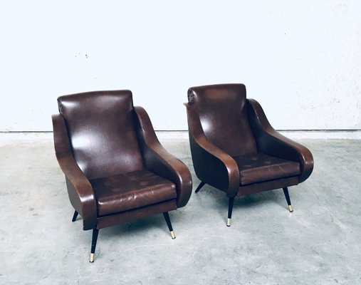 faux leather armchair