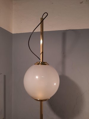 Brass Model Balloon Lte10 Floor Lamp, Sphere Stem Floor Lamp Brass Milk Glass 2 Light