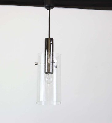German Cylindrical Pendant Lamp With, Cylindrical Glass Light Shades