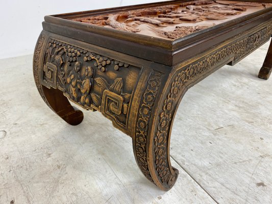 Vintage 1970 Indian Hand Carved wooden Coffee Table/side Handmade. 
