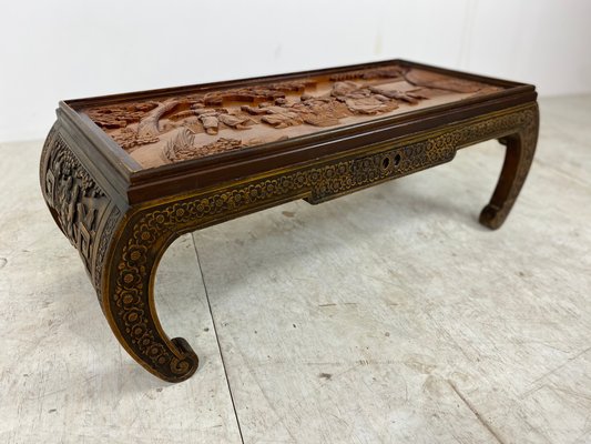 Chinese Hand Carved Coffee Table 1930s for sale at Pamono