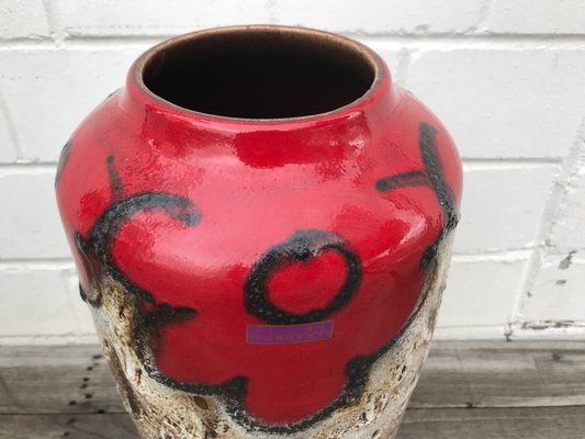 German Ceramic Fat Lava Vase from Scheurich, 1960s for sale