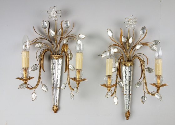 French Sconces From Maison Baguès 1950s Set Of 2 For At Pamono - French Wall Sconce Shelf