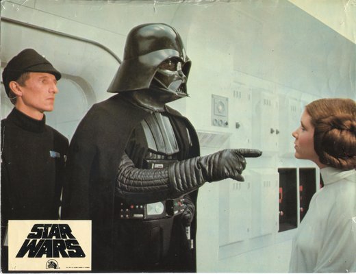 Star Wars Darth Vader/Princess Leia ANH 24k Gold Card Out of 1977 L/Edition 