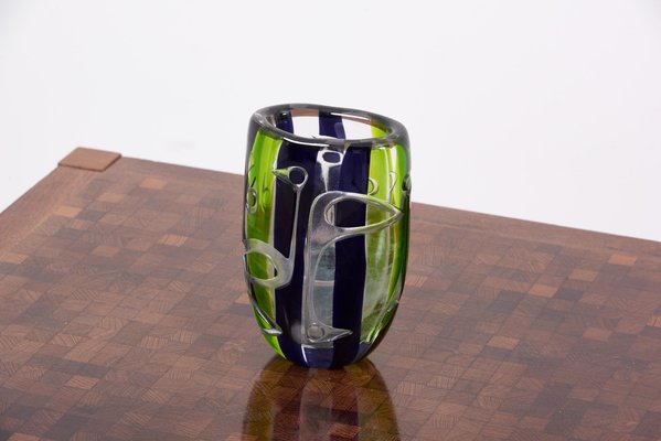 Vase by Vicke Lindstrand for Kosta Glassworks, 1960s Sweden for