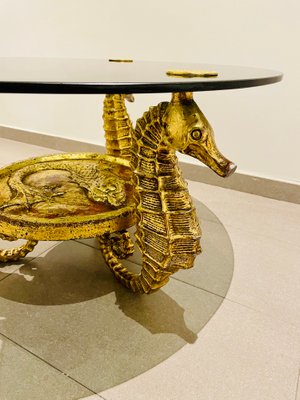 Gilded Four Seahorse Coffee Table From, Seahorse Console Table