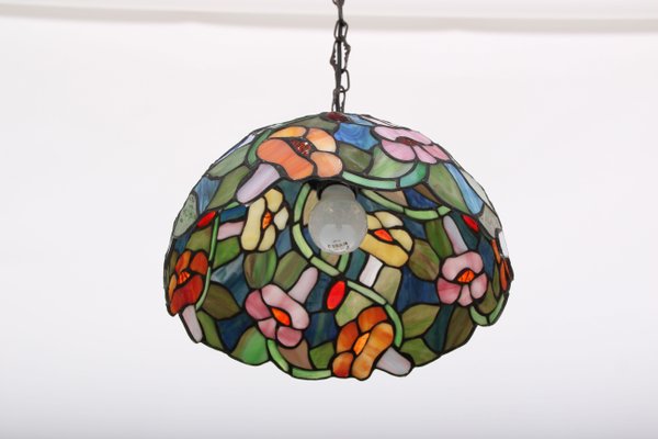 Danish Lead Glass Pendant Lamp 1970s