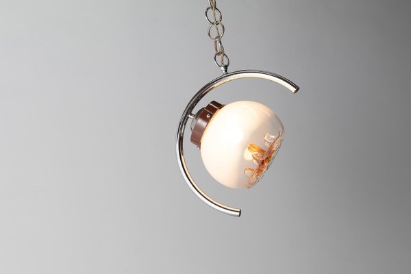 Italian Murano Glass Hanging Lamp from Mazzega for sale at Pamono