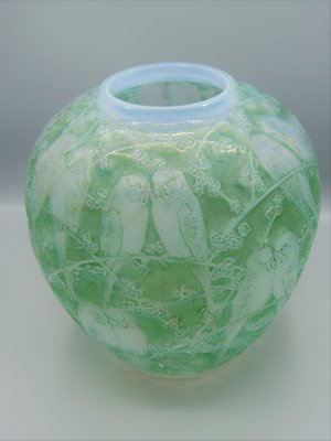 Green Patina Perruches Vase R. for sale Pamono