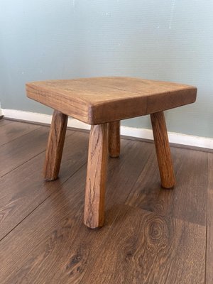 Pierre Jeanneret Style Solid Oak Side, Small Solid Oak Side Tables