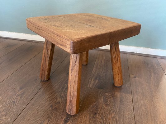 Pierre Jeanneret Style Solid Oak Side, Old Solid Oak Side Table