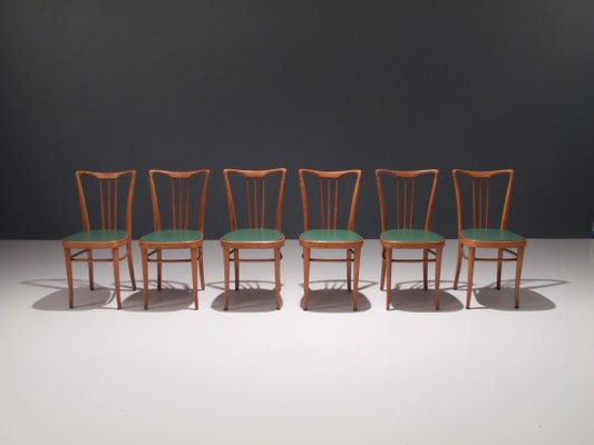 Faux Leather Dining Chairs 1950s, Faux Leather Dining Chairs Set Of 6