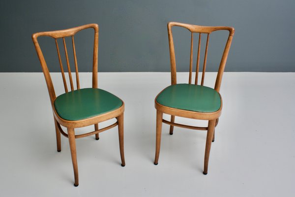 Faux Leather Dining Chairs 1950s, Faux Leather Dining Chairs Set Of 6