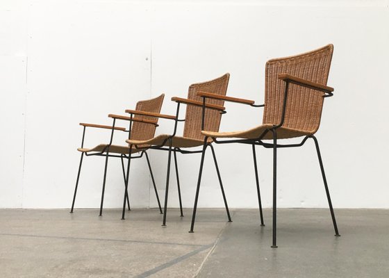 Metal rattan dining 2025 chair