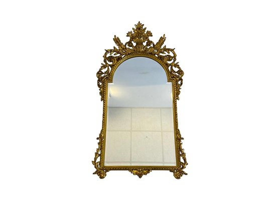 Antique Gold Colored Solid Wood Mirror, Antique Gold Mirror Glass