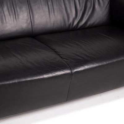 Seater Black Leather Sofa From Laauser, Alessia Leather Sofa