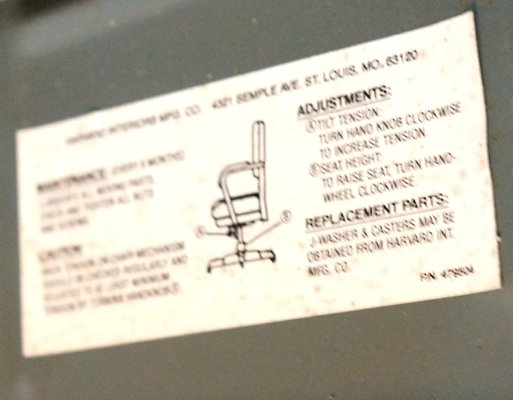 Steno chair top