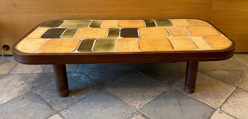 table basse shogun vintage en ceramique par roger capron france 1970s en vente sur pamono