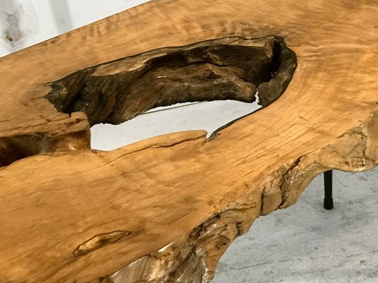 Raw wood sales accent table