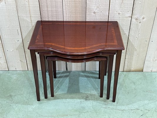 Mahogany Nesting Tables 1960s Set of 3 for sale at Pamono
