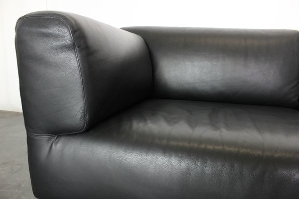 Vintage 250 Met Black Leather Sofa By, How To Dye Leather Couch Black