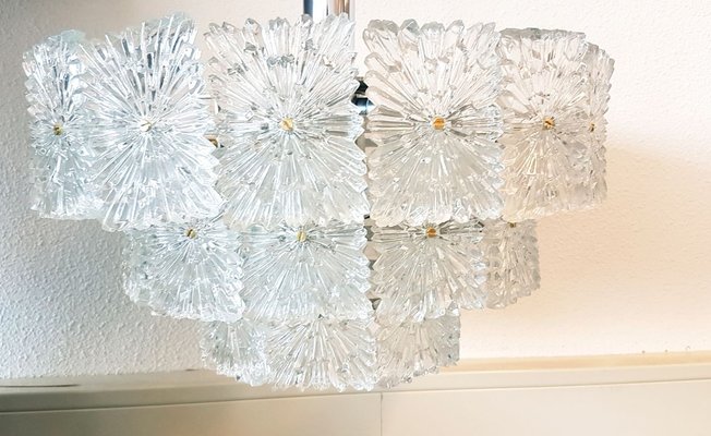 Mid century top glass chandelier