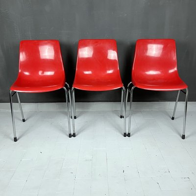 Mid Century French Red Plastic Chair From Grosfillex 1980s Set Of 3 For Sale At Pamono Mid Century French Red Plastic Chair From Grosfillex 1980s Set Of 3 For Sale At Pamono