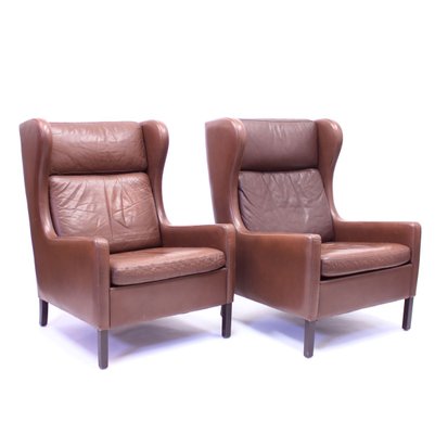 Leather wingback chairs for sale store