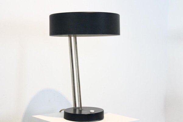 Adjustable Black And Chrome Table Lamp, Small Slender Table Lamps